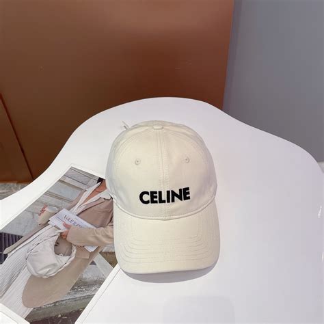 celine cap white|Celine denim baseball cap.